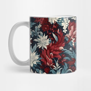 Dutch Nocturne: Luminous Floral Pastoral on Black Canvas Mug